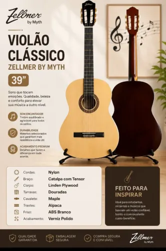 Violão Clássico Zellmer by Myth Nylon