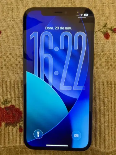 iPhone 12 Pro 128GB Azul Pacífico 5G Completo + Películas de tela e Câmera (SEMINOVO)