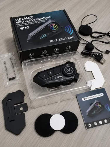 ? Fone Bluetooth V10 para Capacete Moto | Música, GPS e Chamadas