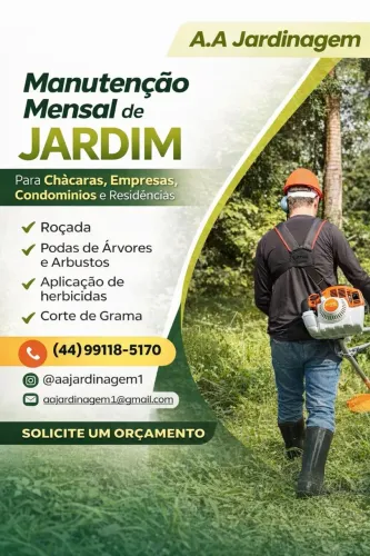 ROÇADA - PODA DE ÁRVORES- MANUTENÇÃO DE JARDIM