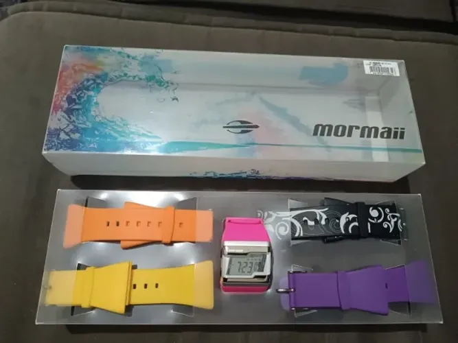 Relógio MORMAII Acquarela Digital *Kit com 1 + 4 pulseiras