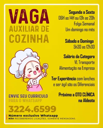Auxiliar de cozinha