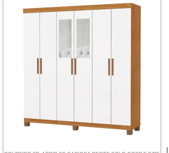 Guarda roupa novo 6 portas com espelho e entrega grátis 