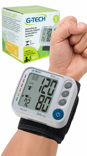 Medidor de Pressão Arterial Digital G-Tech GP400 com Memória para 240 Medições