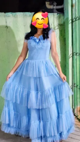 Vestido de festa azul