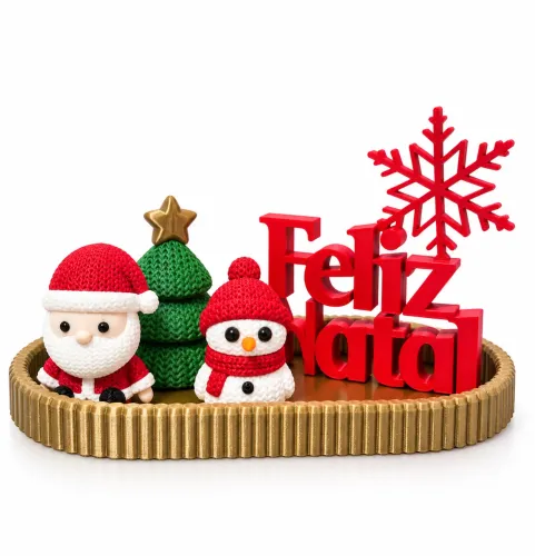 Kit natalino decoração de Natal personalizada brinde lembranças 3D