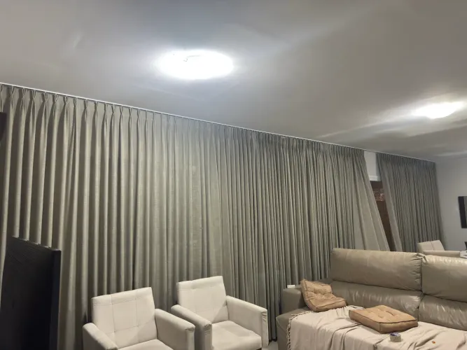 Cortina luxo material aval linho 