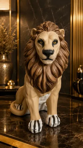 Leão sentado grande luxuoso