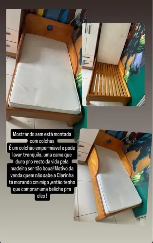 Mini cama de madeira