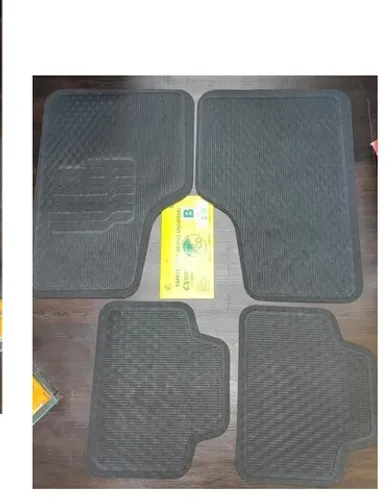 Jogo Tapete Automotivo Universal Borracha Promoção Preto 4 PCS