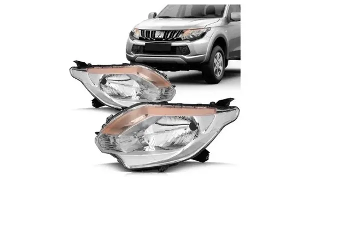 Par Farol Cromado Pisca Ambar Triton L200 2016 a 2019