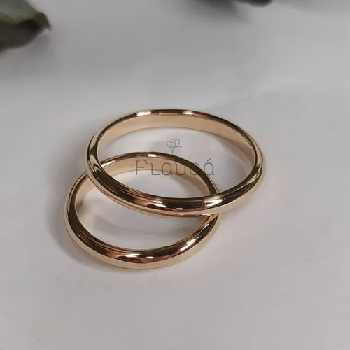 Pares de Alianças de Casamento Ouro 18k