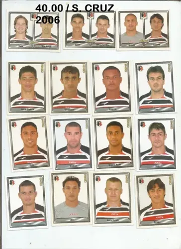 figurinhas jogadores lotes  - santos - santa cruz - botafogo 