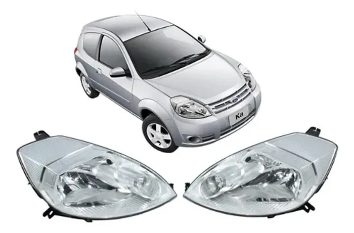 Farol Ford Ka 2008 2009 2010 2011 2012 2013 Mascara Cromado