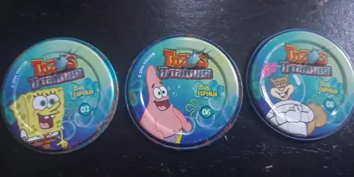 3 Tazos - Bob Esponja
