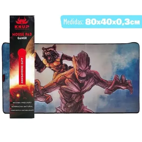 MousePad Control Gamer Grande 80x40cm, Estampa Guardiões da Galáxia - Knup