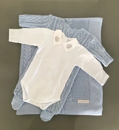 Saída Maternidade + Macacão + Body Dolce Abbraccio Tricot