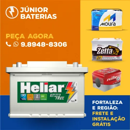 Bateria para carro em Fortaleza bateria heliar de 90 amperes