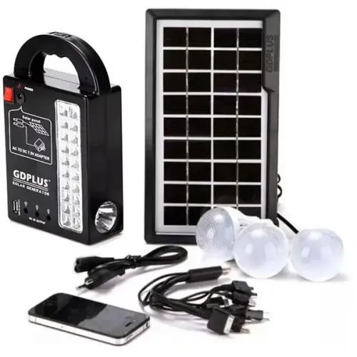 Luminaria Placa Solar Lanterna Emergencia Usb Carrega Celular 3 Lampadas