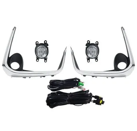 Kit Farol Auxiliar Milha Moldura Cromada Corolla 2020 A 2023