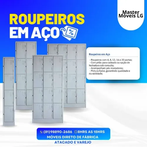 Roupeiro de Aço Armário Guarda Volumes Menor Preço