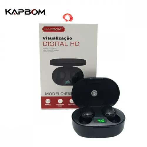 Fone Bluetooth com visor digital HD KA-E6S original