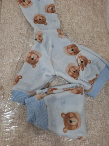 Conjunto de moletom tecido pelúcia para bebês