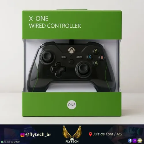 Controle Com Fio X-One para Xbox One/PC - Novo na Caixa