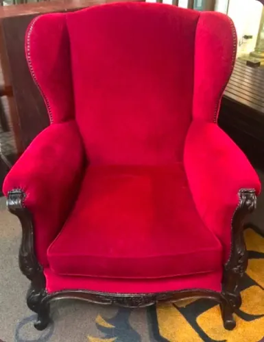 Poltrona Bergere de Veludo