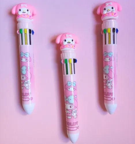 caneta esferográfica 10 cores my Melody Sanrio