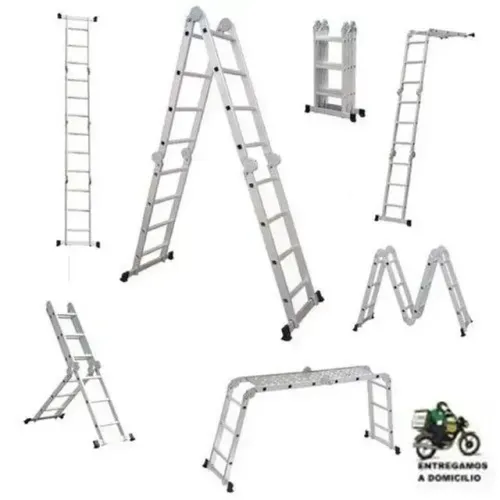 Escada Articulada Multifuncional 4x3 Em Alumínio 12 Degraus Worker