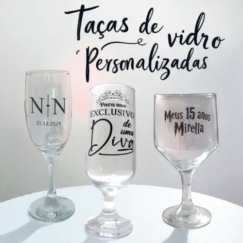 Taças de Vidro Personalizadas 