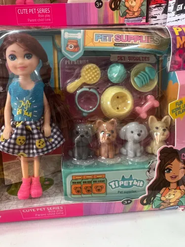 Boneca de brinquedo meninas veterinária