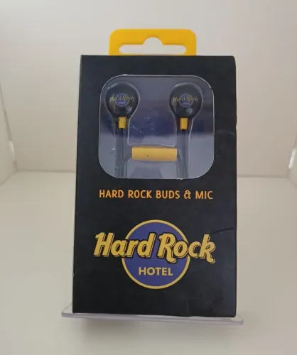 FONE DE OUVIDO COM FIO HARD ROCK HOTEL IMPORTADO LACRADO