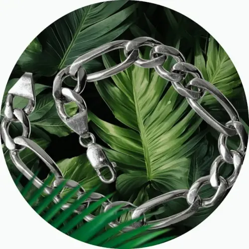 Pulseira Unissex de Prata Polida Elo 3 X 1
