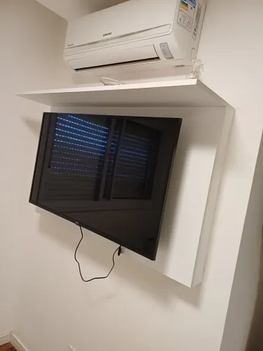 Painel branco madeira mdf 120x74x10