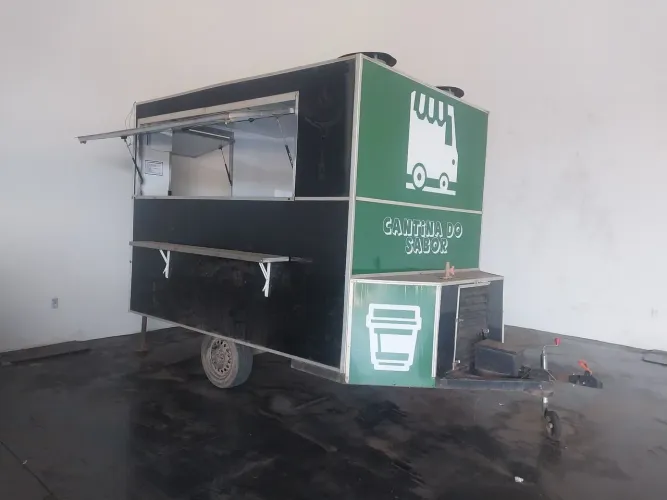 Trailer de lanches Food truck com gerador à gasolina