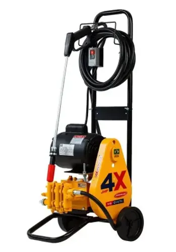 LAVADORA PROFISSIONAL BOMBA JHF 4X MB 147C MOVEL C/ MOTOR 1 CV MONO 220V C/ MANG 6 METROS 