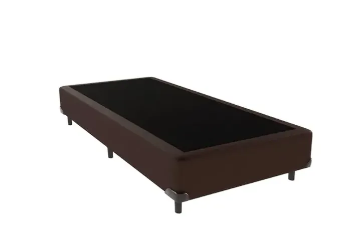 Base Box Solteiro Blindada Marrom - Entrega Rápida!