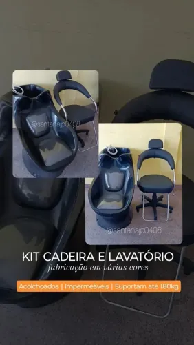 Kit Cadeira e Lavatório para Salão de Beleza