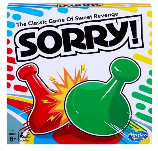 BRINQUEDO Jogo de Tabuleiro Sorry!  - Hasbro (idade +6anos)(NOVO)