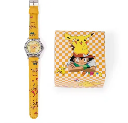 Relógio infantil Pikachu com caixa