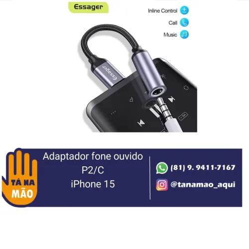 Adaptador P2/C para iPhone 15