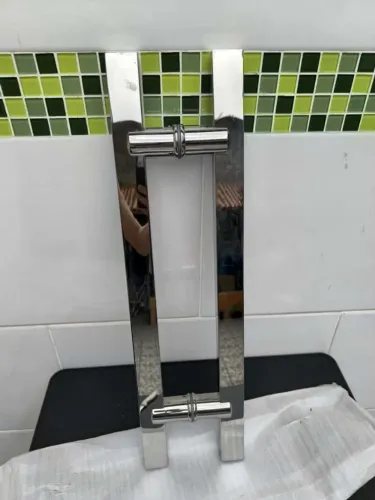 Puxador inox grande duplo