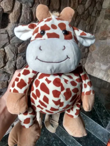 Mochila Linda de Girafa de Pelúcia Infantil