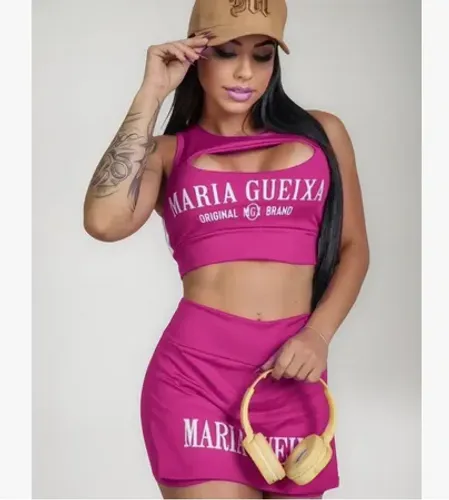 Conjunto Academia Fitness Feminino Maria Gueixa Short + Top Treino z1391