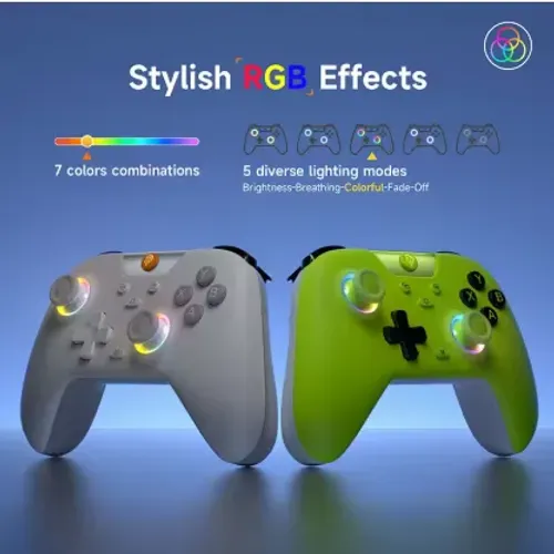 Controle PC RGB Bluetooth X05 PC/Celular/Switch/ Steam