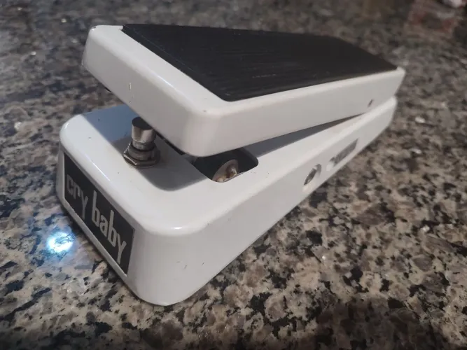 Pedal Dunlop Wah Cry Baby Red Fasel GCB95F Branco Raríssimo 