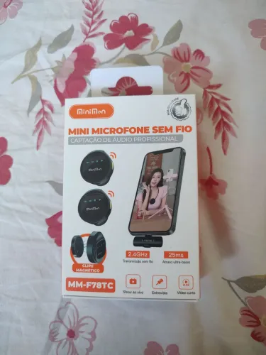 Mini microfone de lapela magnético 