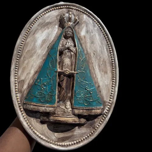 Imagem de Nossa Senhora para Parede 27x37 cm - Fé e Elegância para seu Lar